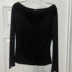 Shein lace top black nwot MED